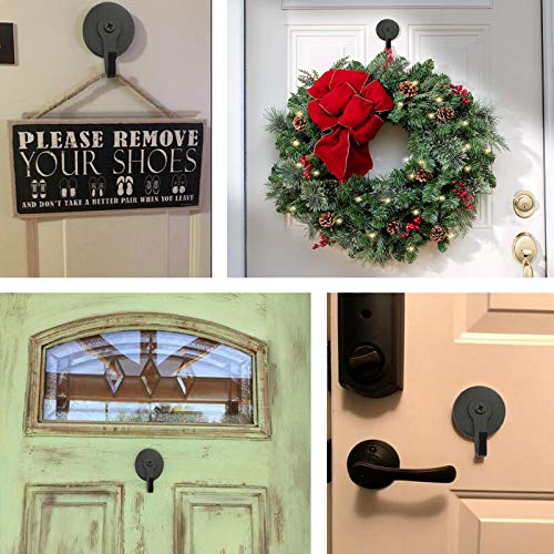 Strong Magnetic Wreath Hanger 2-Pack with Rubber Base