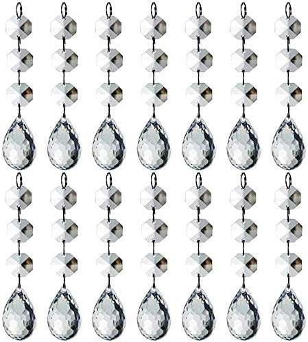 HOHIYA 30 Pcs Acrylic Crystal Ornaments for Christmas Tree