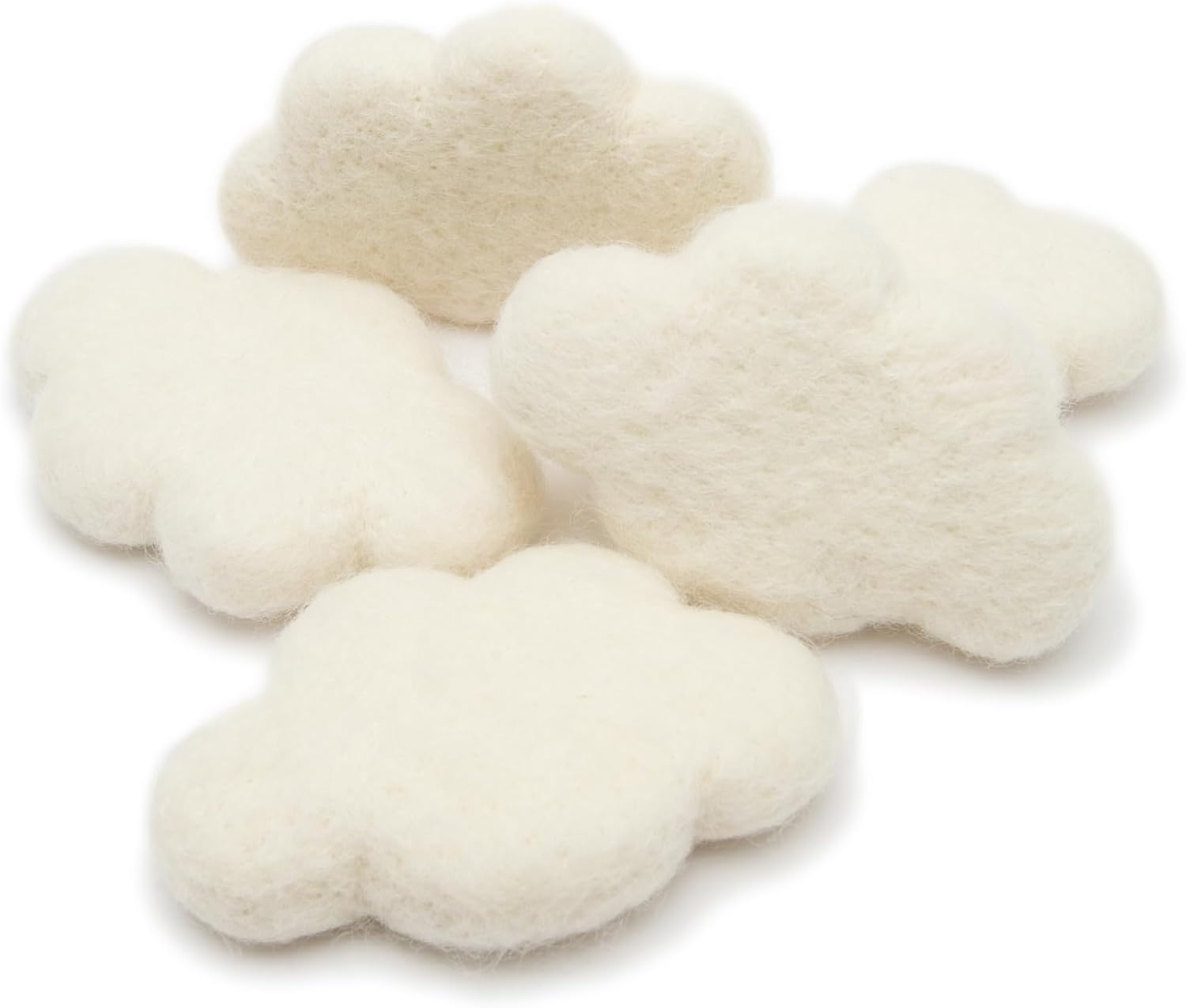 Glaciart One Felt Clouds - 5-Pack Soft Plush Decor