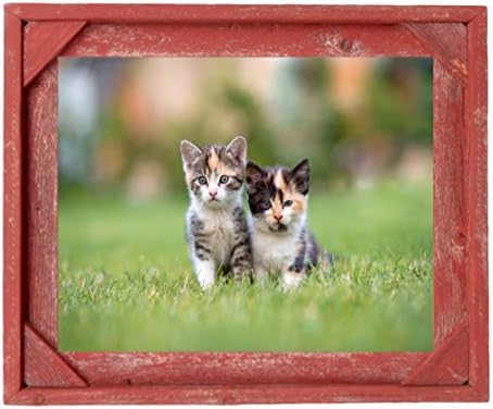 BarnwoodUSA Farmhouse Corner Frame 10x10 Rustic Red