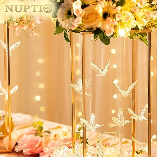 NUPTIO 30pcs Acrylic Flying Birds Hanging Decor