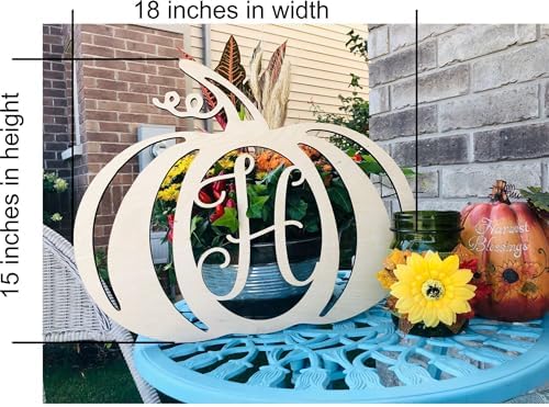 DistinctAndUnique Halloween Pumpkin Monogram Door Hanger - Transparent Red Acrylic