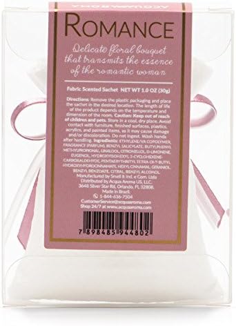 Acqua Aroma Romance Collection Rose Scented Sachet 10 OZ
