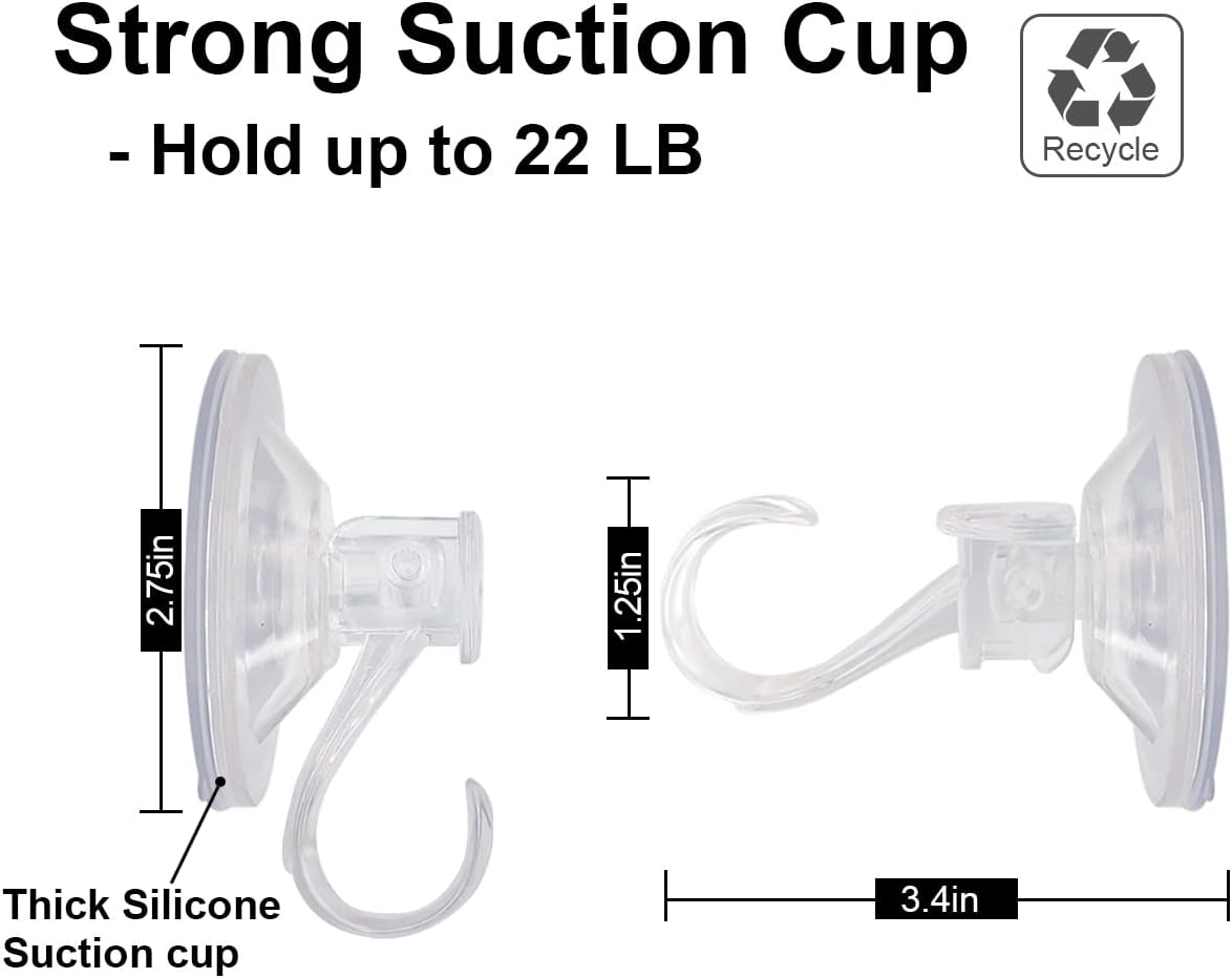6 Pack Suction Cup Wreath Hanger Holder