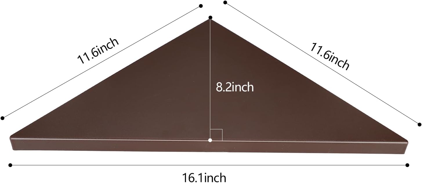 Evron Corner Mounting Shelf Set of 2 Frosting Pattern