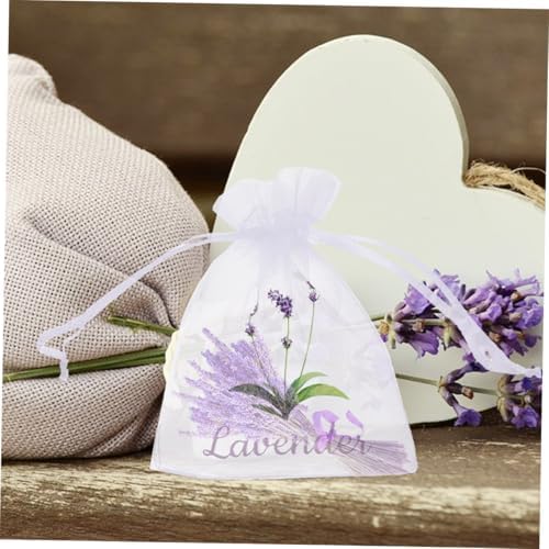 DECHOUS 50pcs Lavender Sachet Bags Drawstring Pouches for Spices Tea Closet