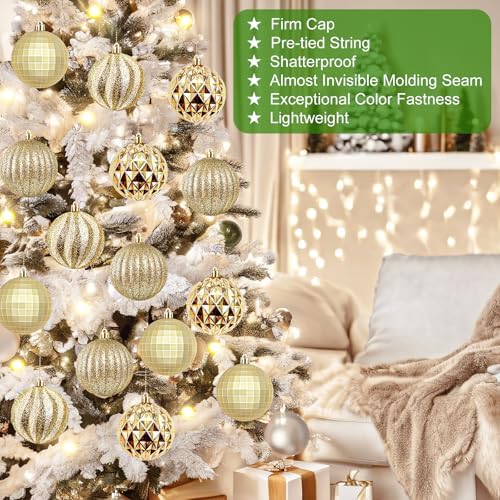 24pcs Shatterproof Christmas Balls Decor Set