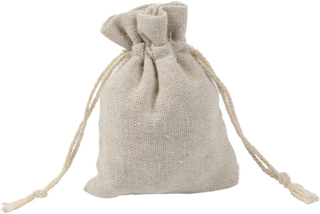 4Pack Cotton Drawstring Sachet Bags for Tea Storage and Lavender Fragrance