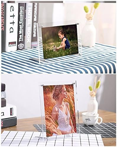 BFRed Acrylic Photo Frame 5x7 Inch WallTabletop Frame 3 Pack