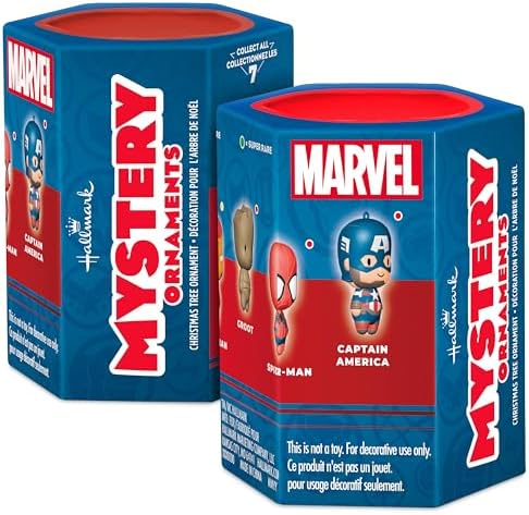 Hallmark Marvel Super Heroes Mystery Christmas Ornaments Set of 2
