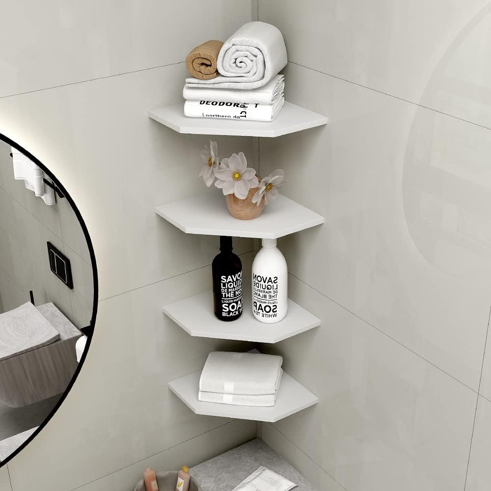 WELLAND 12-Inch Floating Corner Shelves Set of 2