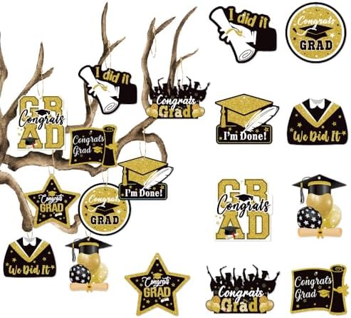 2025 Graduation Hanging Ornament - 27 Pcs Decor Set