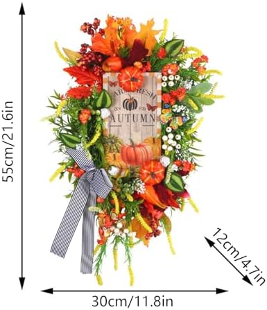 Thanksgiving Wooden Door Wreath Decor Hanger