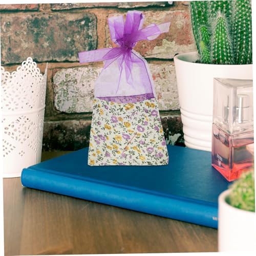 10Pcs Lavender Sachet Bags Organza Drawstring Storage for Aromatherapy