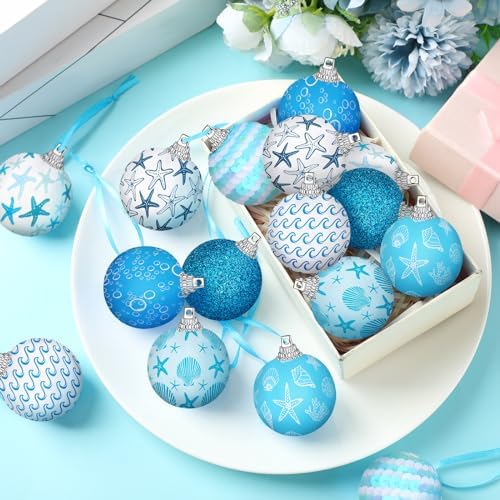 16 Pcs Summer Tree Decorations Sea Animal Hanging Ornaments