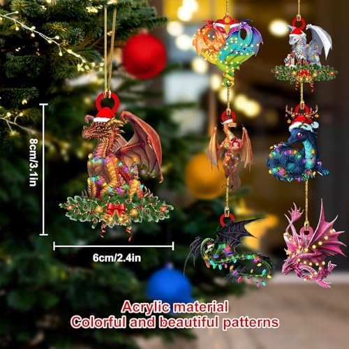 2024 Dragon Christmas Ornaments - Festive Hanging Decor