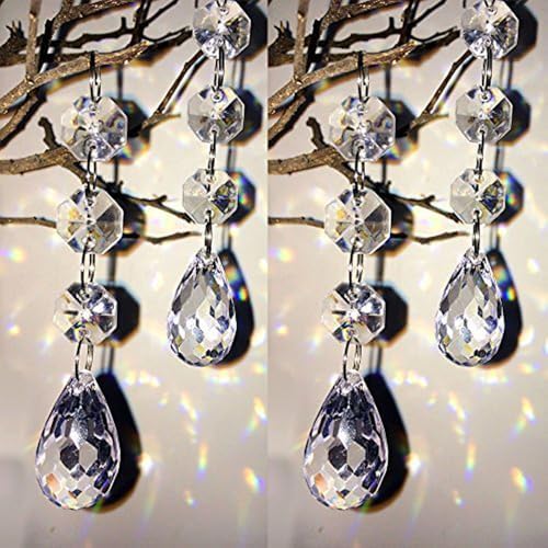 HOHIYA 30 Pcs Acrylic Crystal Ornaments for Christmas Tree