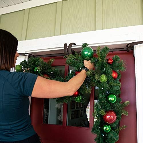 Front Door Garland Hanger - Adjustable Heavy Duty Cast Iron Wreath Holder