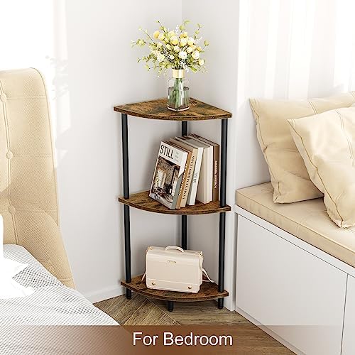 Sriwatan 3-Tier Corner Shelf Stand for Small Space