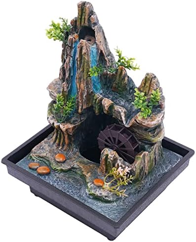 Small Fountain Rockery with LED Light and Atomizer