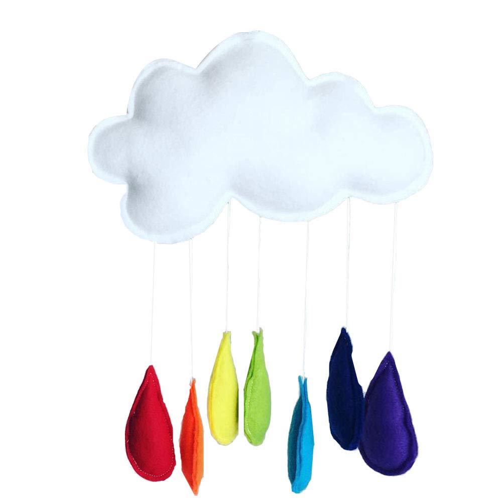 Cloud Rainbow Raindrops Wall Mobile Decor