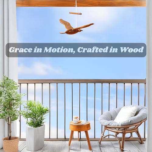Artisan Handmade Wooden Flying Bird 3D Sculpture
