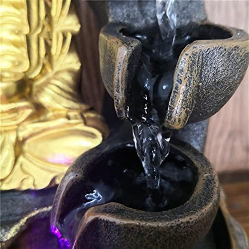 SUNESA 3-Tiered Buddha Tabletop Waterfall Zen Fountain 110 Inch