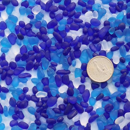 Sea Glass Stones - 29LB Blue Mixed Frosted Decor