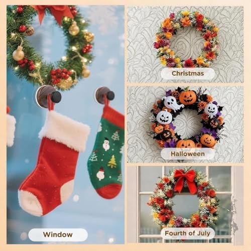 Linwnil Suction Cup Wreath Holder for Windows