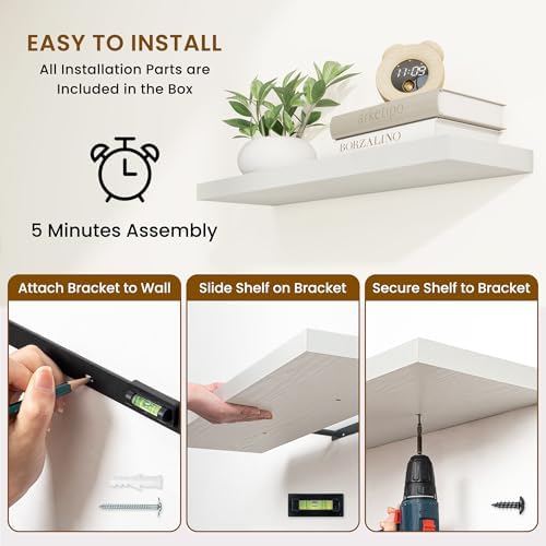 Fun Memories Floating Shelves for Wall Set of 2