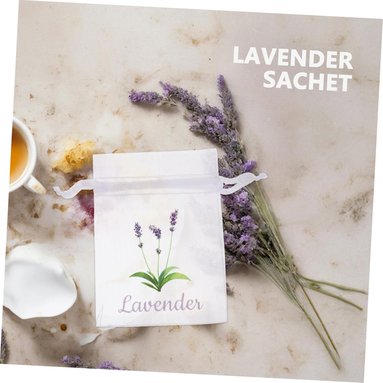 50PCS Empty Drawstring Sachet Bags for Lavender Tea