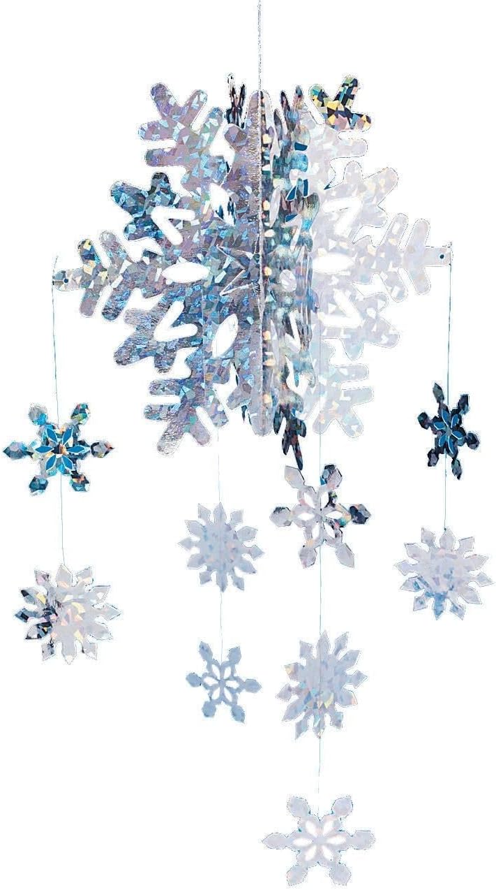 Beistle 3D Snowflake Mobile for Winter Decor