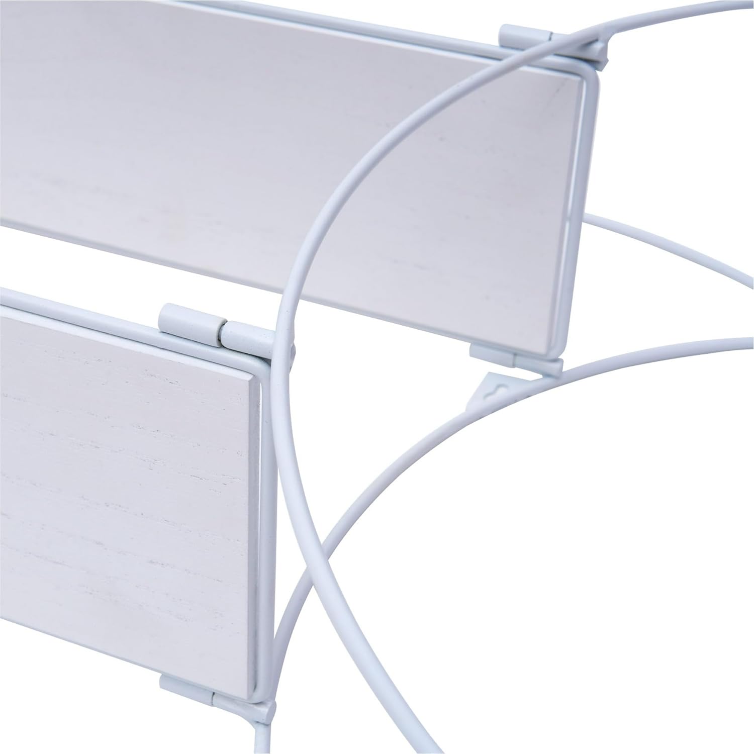 Urban Lifestyle 2-Tier Floating Shelf with Crescent Moon Design