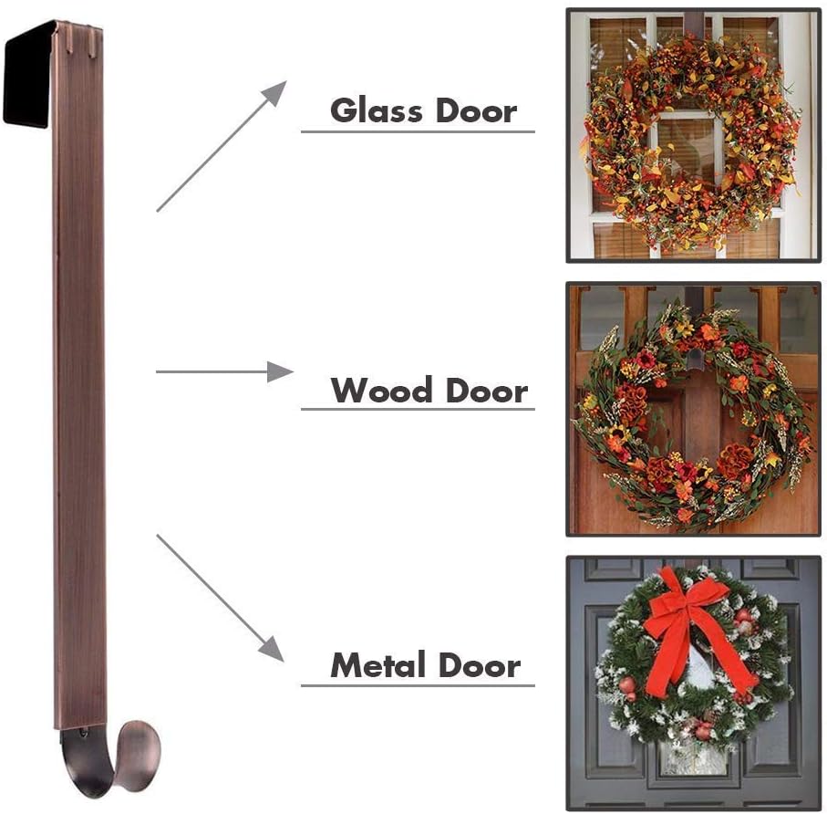Adjustable Wreath Hanger for Door 20lbs Capacity