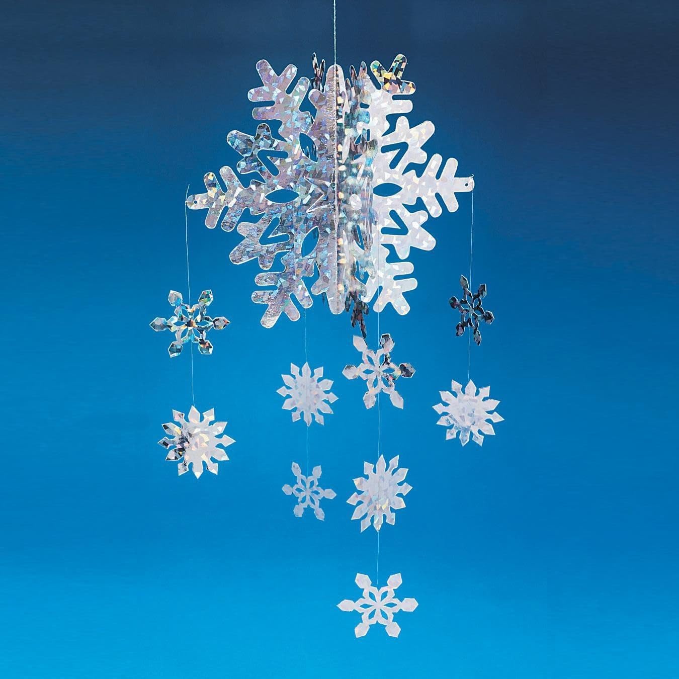 Beistle 3D Snowflake Mobile for Winter Decor