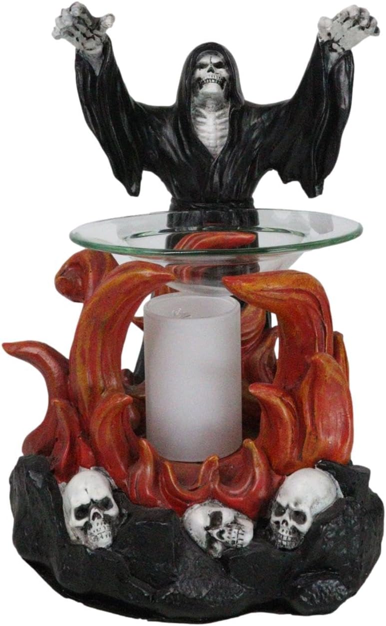 Ebros Fantasy Dark Grim Reaper Oil Burner Sculpture