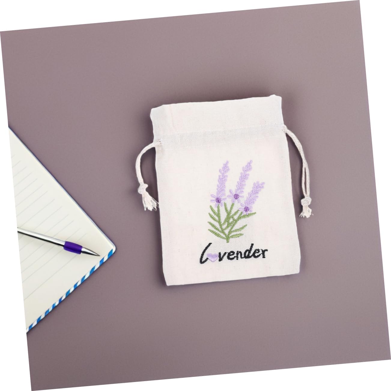 Cabilock 5pcs Lavender Sachet Bags Drawstring Favor Pouches