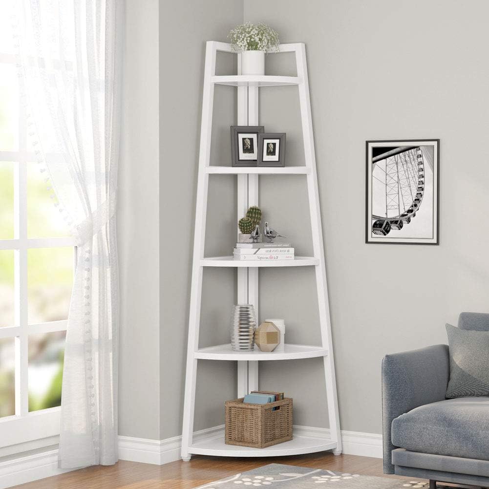 Tribesigns 70 Inch Tall Corner Bookshelf