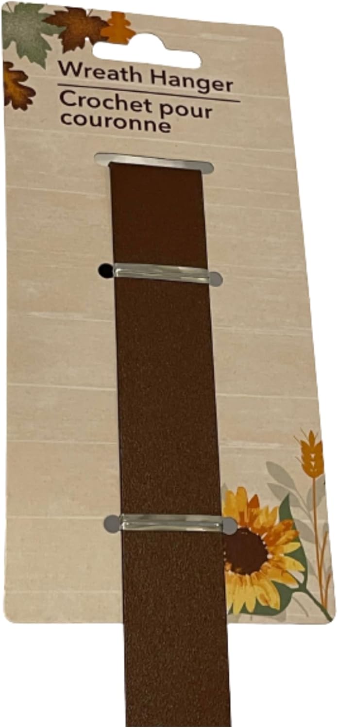 MIJ Durable Brown Metal Wreath Hanger 1pcs Set