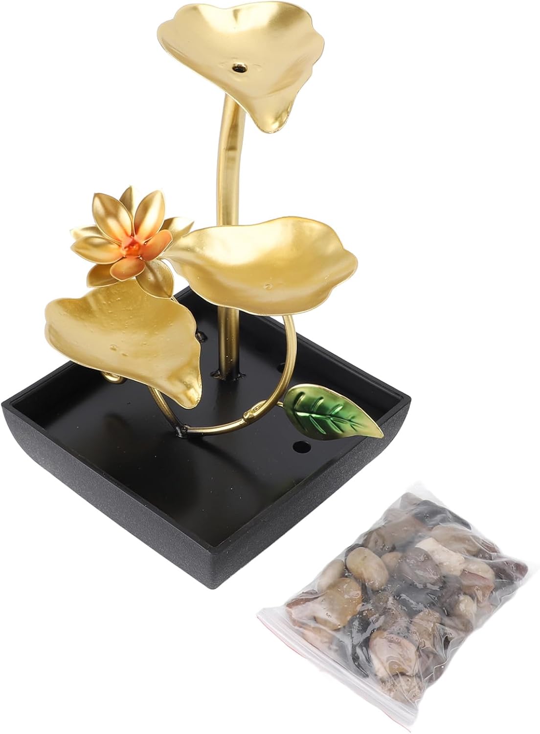Indoor Fountain with LED Light for Home Office Bedroom