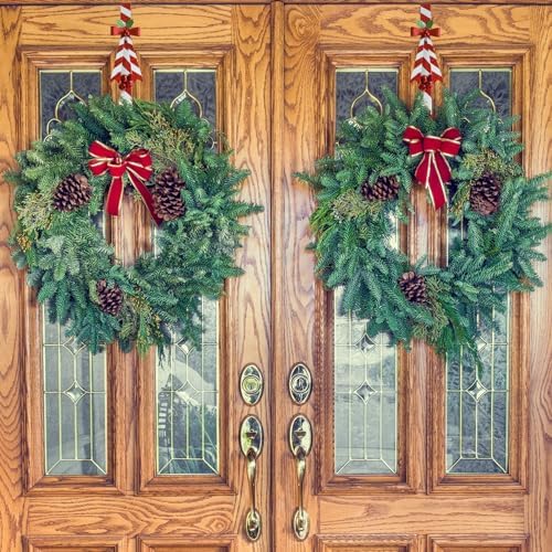 2 Pack Candy Cane Wreath Hangers for Front Door
