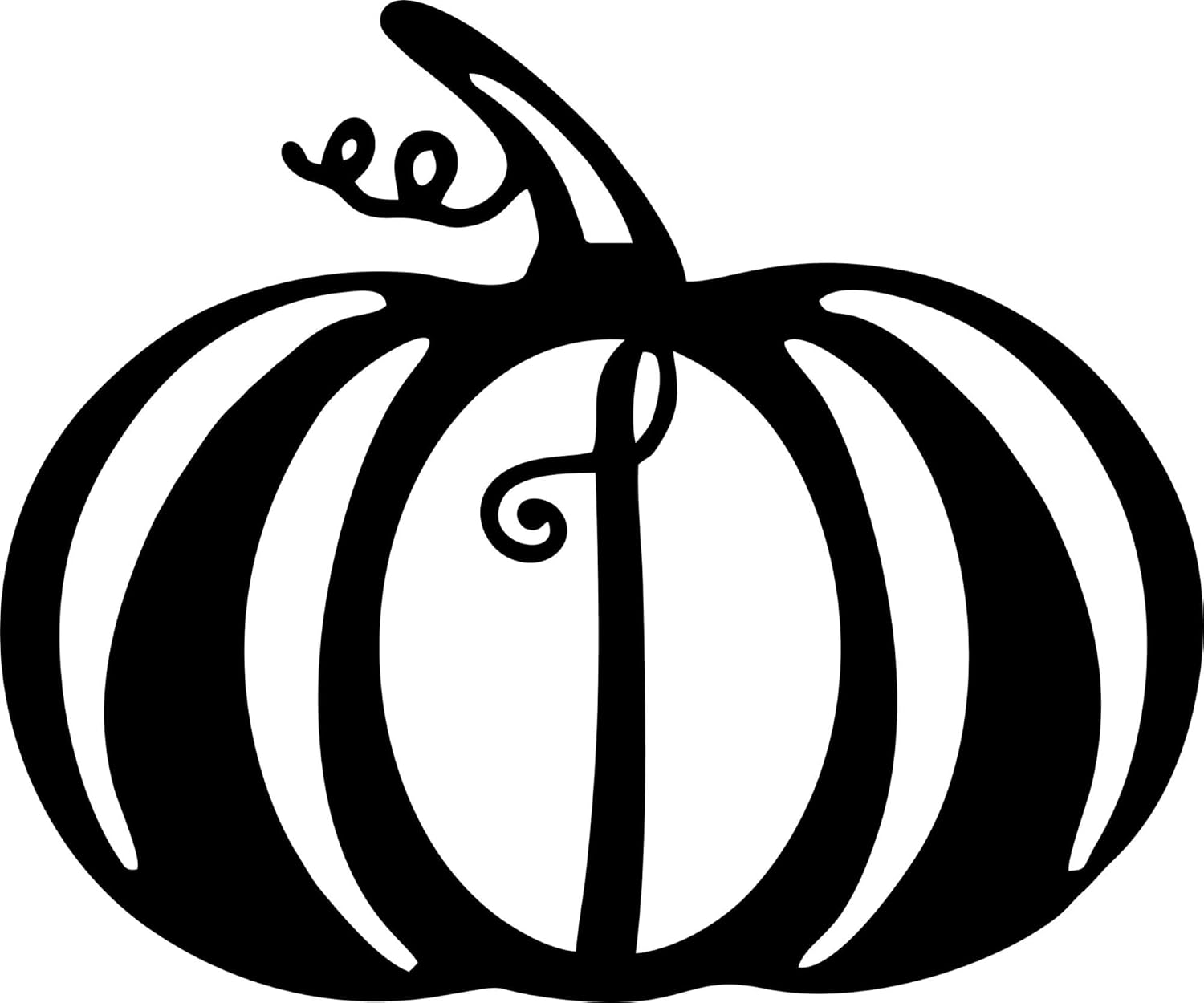 DistinctAndUnique Halloween Pumpkin Monogram Door Hanger - Fall Decor 1