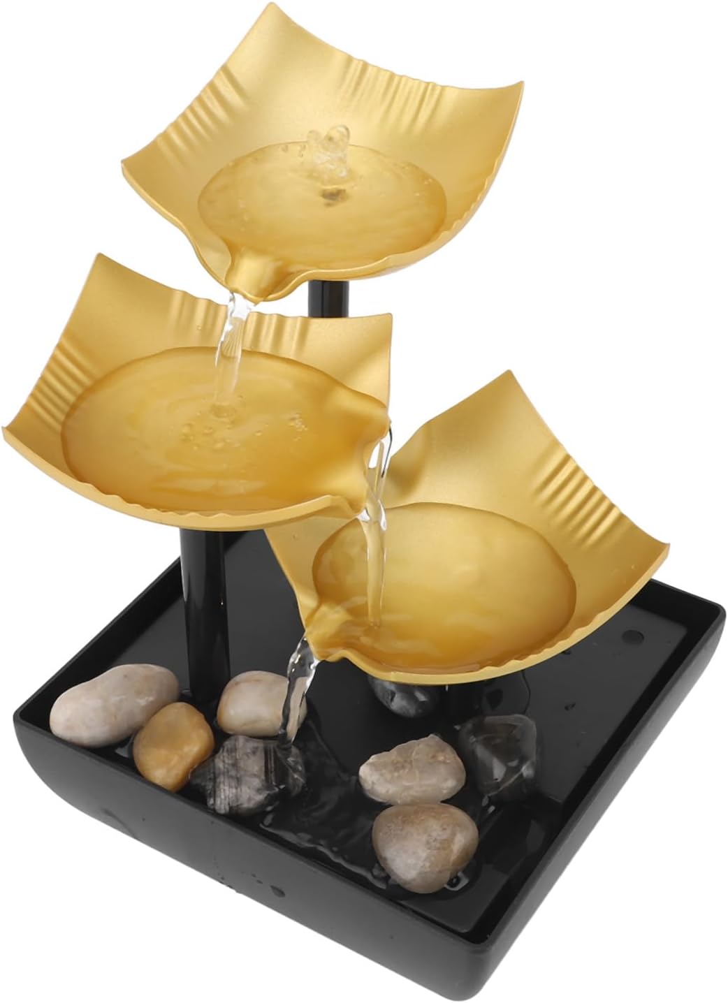 3 Tier Desktop Fountain with LED USB Power for Home Office