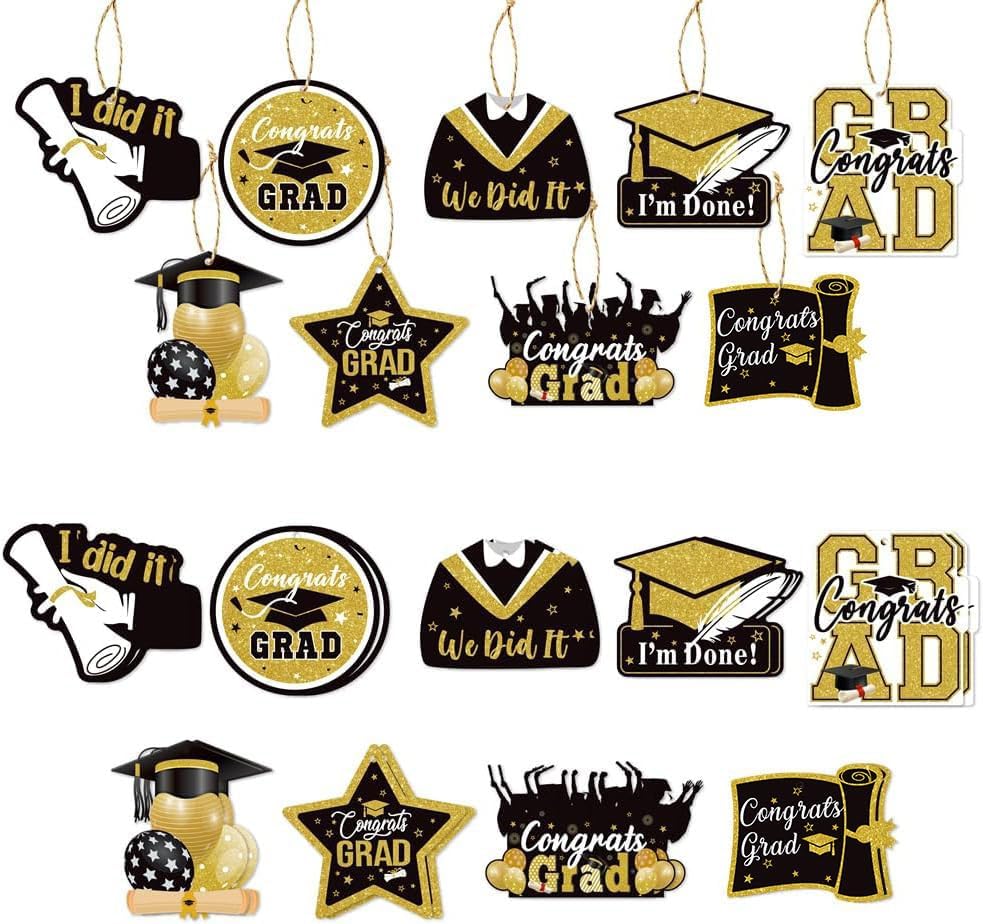 2025 Graduation Hanging Ornament - 27 Pcs Decor Set