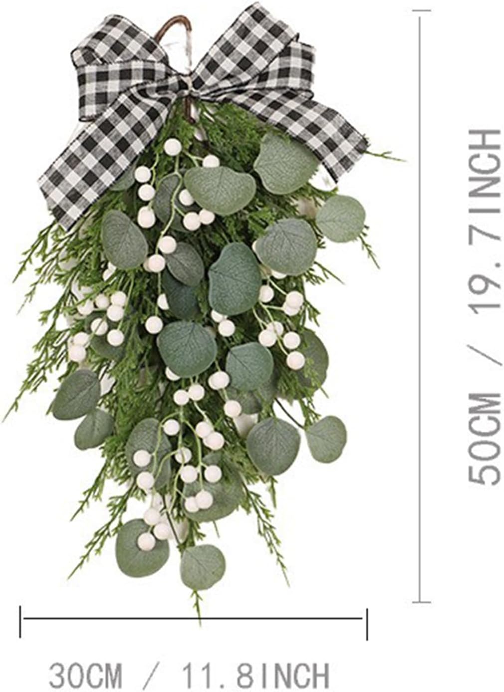 Firlar Eucalyptus Swag with Bow Wall Hanging Wreath