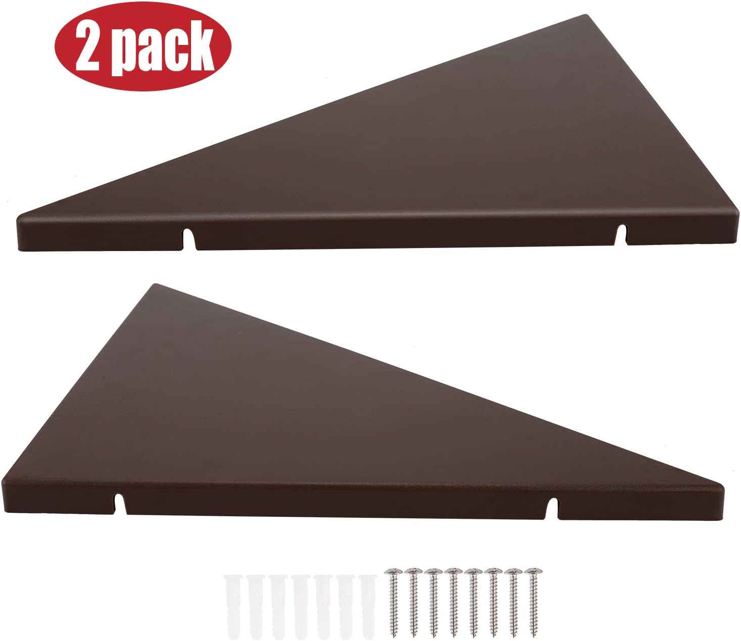 Evron Corner Mounting Shelf Set of 2 Frosting Pattern