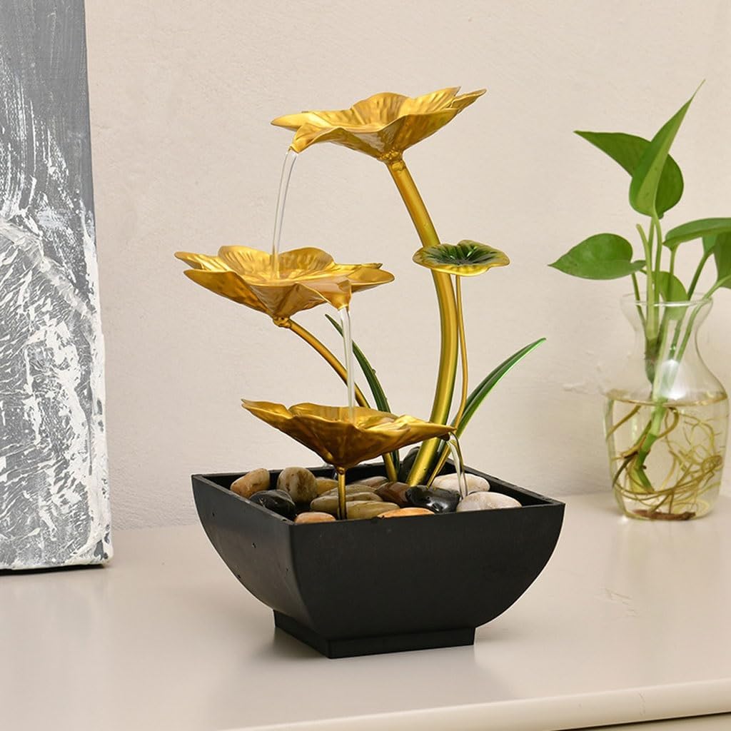 Elegant Tabletop Fountain with Water Flow