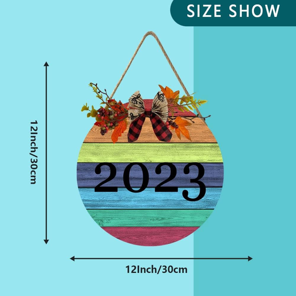 2023 Happy New Year Door Wreath Hanger