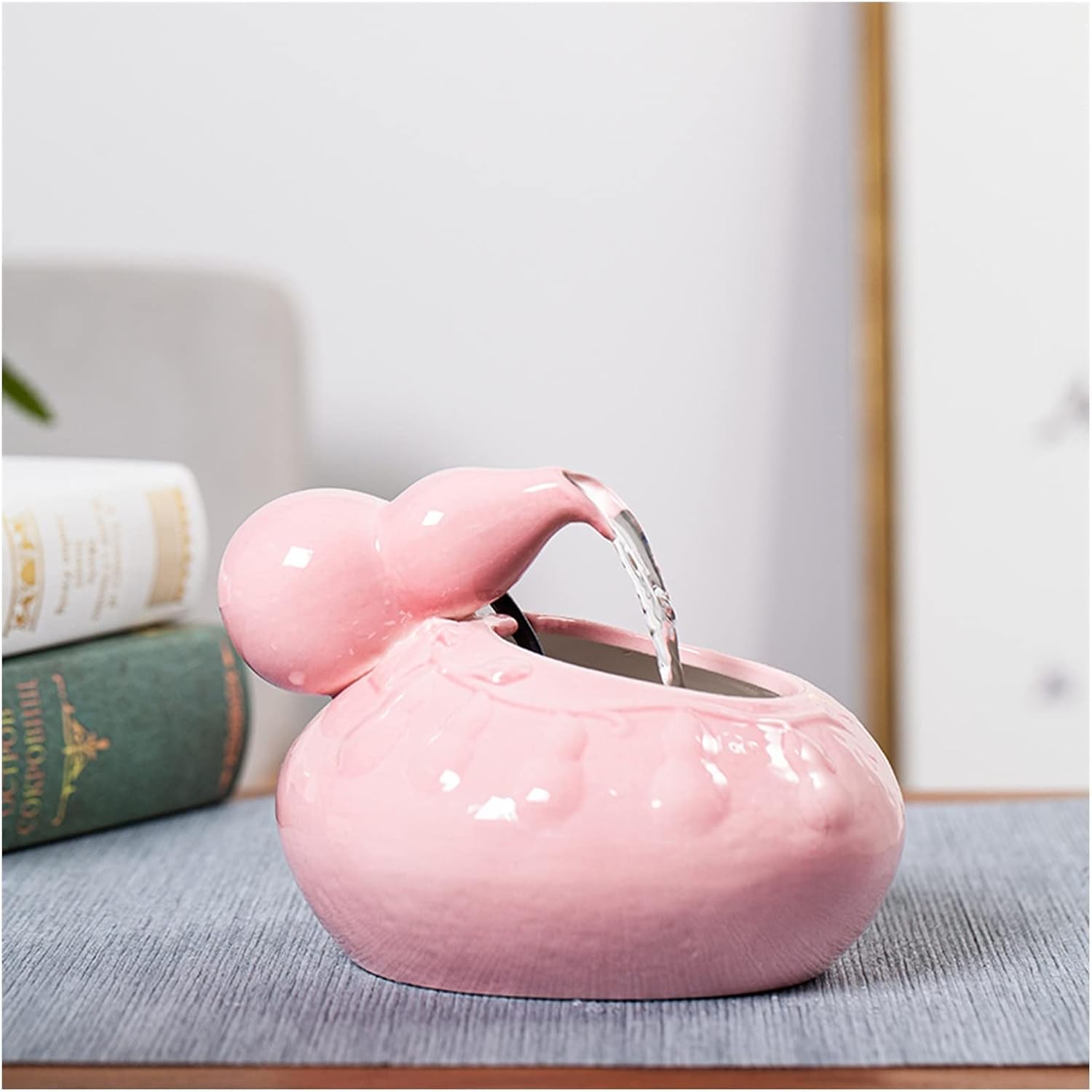 Mini Ceramic Waterfall Tabletop Fountain for Home and Office