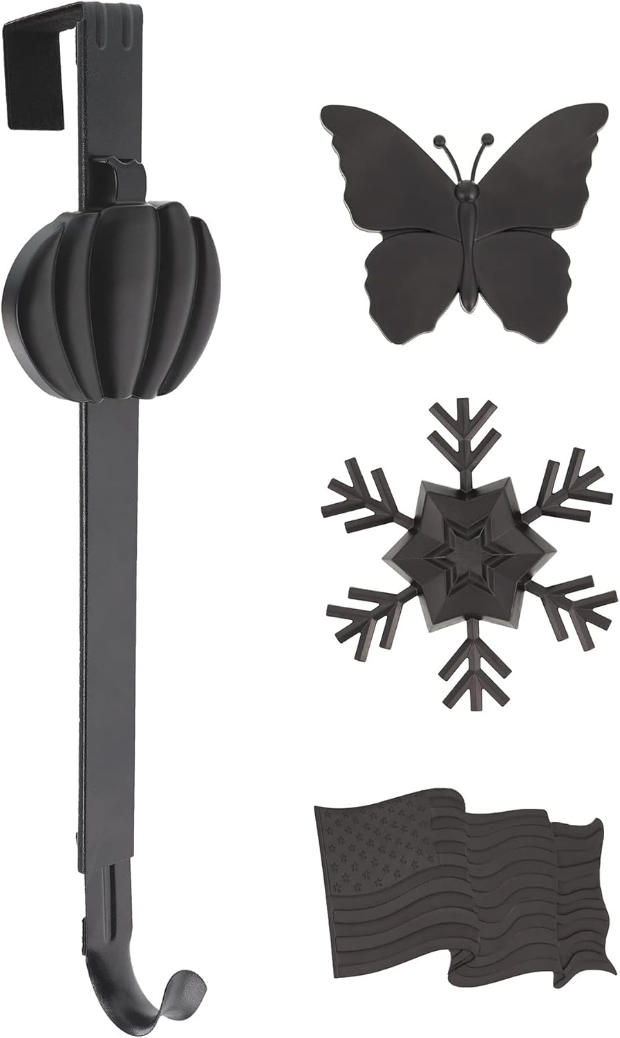 Haute Decor Adjustable Wreath Hanger with Icons